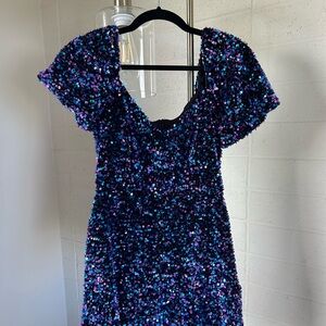 ZARA sequin babydoll dress